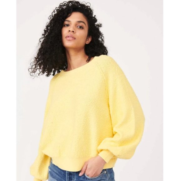 Free People Sweaters - Free People 'Found My Friend' Textured Pullover Sweater, Sunshine